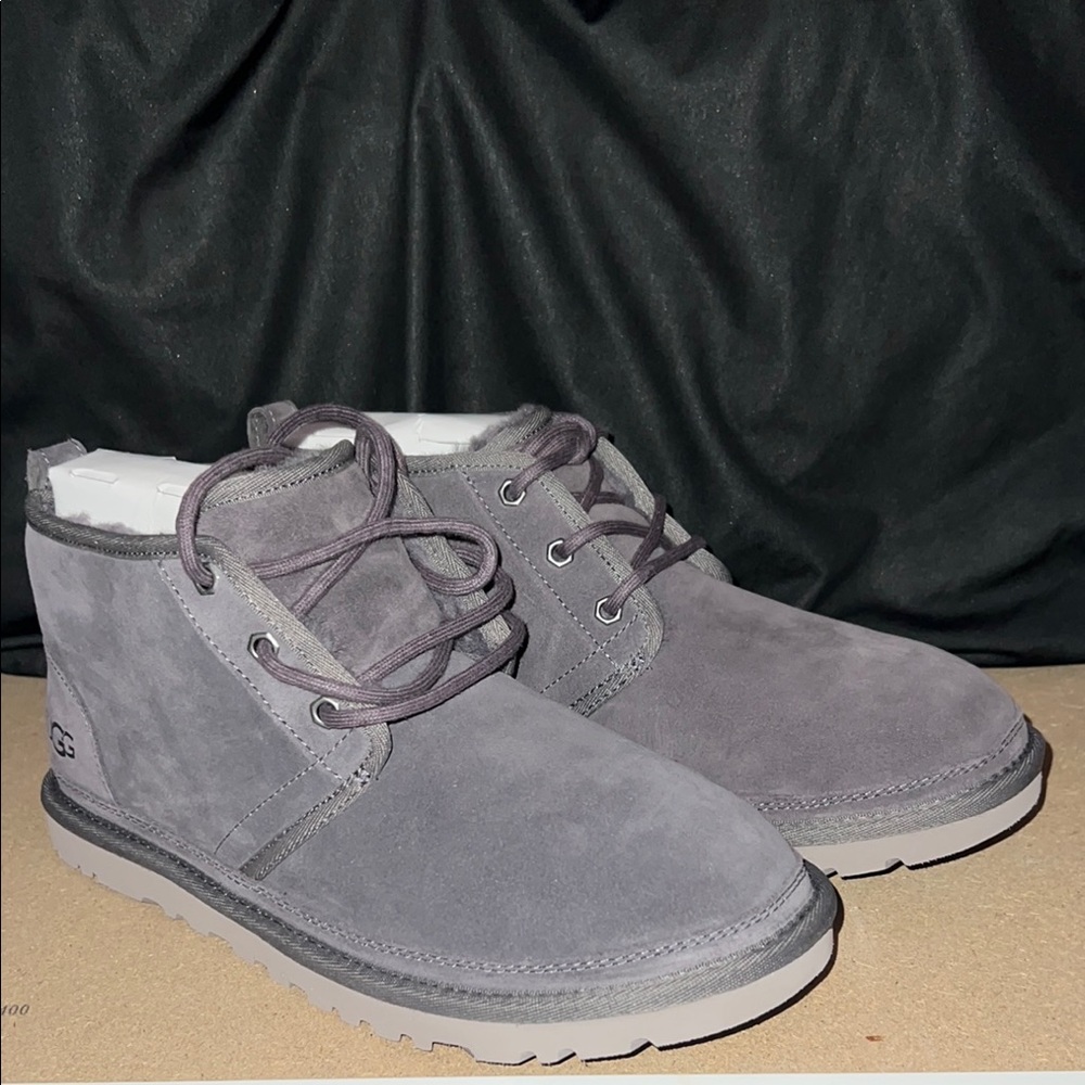 Men's Gray Suede Boots
